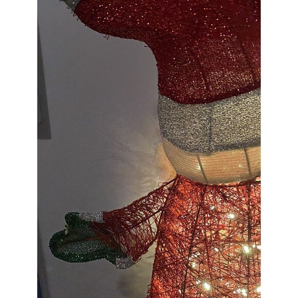 Home Accents Holiday HO HO HO Santa Figurine lighted in box RARE Working - Picture 9 of 16